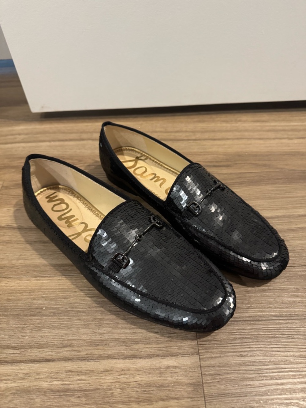 Sam Edelman Black Sequin Loafers